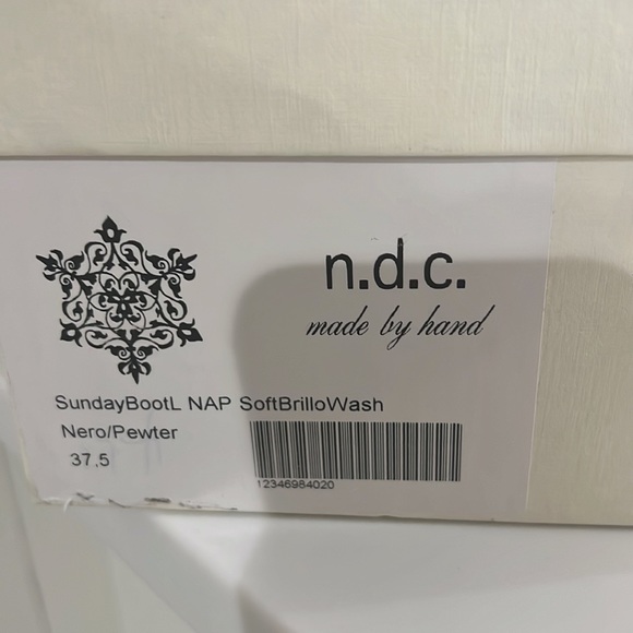 n.d.c. made by hand  Sunday Boot  Nero/Pewter. 37.5 - Picture 7 of 10